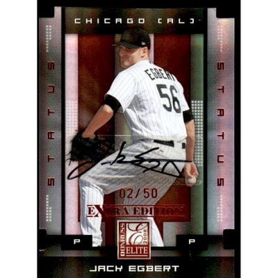 2008 Donruss Elite Extra Edition Signature Status #42 Jack Egbert/50