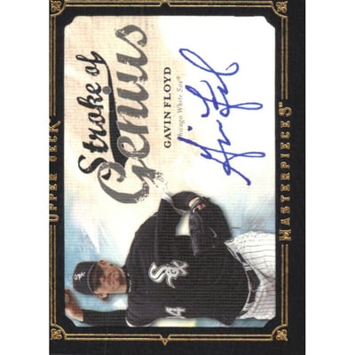 2008 UD Masterpieces Stroke of Genius Signatures #GF Gavin Floyd