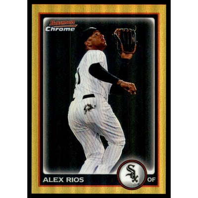 2010 Bowman Chrome Gold Refractors #91 Alex Rios