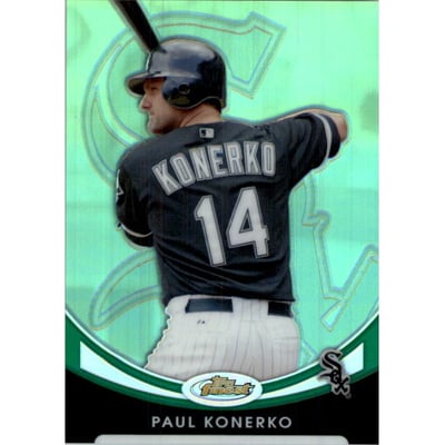 2010 Finest Refractors Green #68 Paul Konerko
