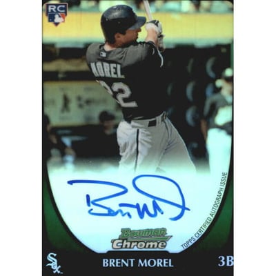 2011 Bowman Chrome Rookie Autographs Refractors #196 Brent Morel