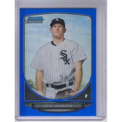 2013 Bowman Chrome Prospects Blue Refractors #BCP122 Erik Johnson