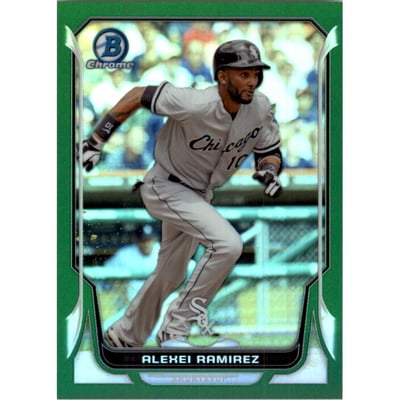 2014 Bowman Chrome Green Refractors #200 Alexei Ramirez