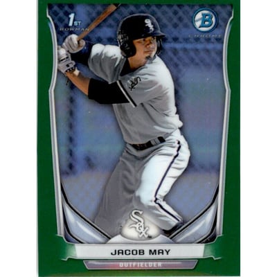 2014 Bowman Chrome Mini Factory Set Green Refractors #213 Jacob May