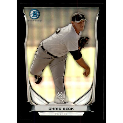 2014 Bowman Chrome Prospects Black Refractors #BCP43 Chris Beck