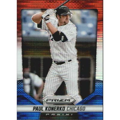 2014 Panini Prizm Prizms Red White and Blue Pulsar #141 Paul Konerko