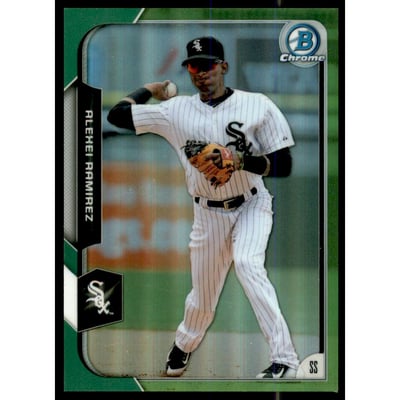 2015 Bowman Chrome Green Refractors #147 Alexei Ramirez