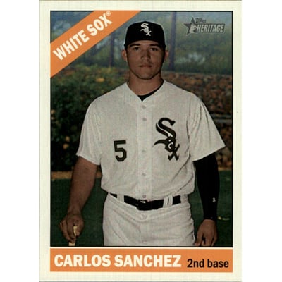 2015 Topps Heritage Gum Stained Back #558 Carlos Sanchez