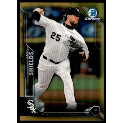 2016 Bowman Chrome Gold Refractors #88 James Shields