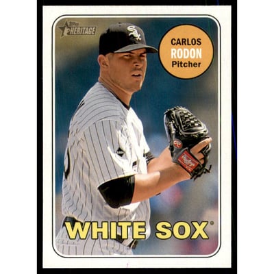 2018 Topps Heritage #436 Carlos Rodon SP