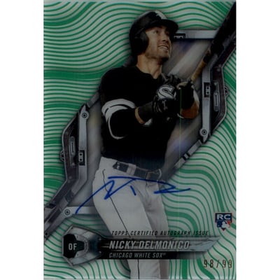 2018 Topps High Tek Autographs Green #HTND Nicky Delmonico