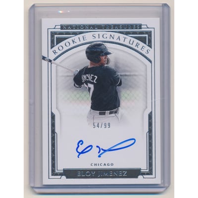 2019 Panini National Treasures Rookie Signatures #5 Eloy Jimenez
