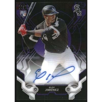 2019 Topps High Tek Autographs Purple #HTAEJ Eloy Jimenez