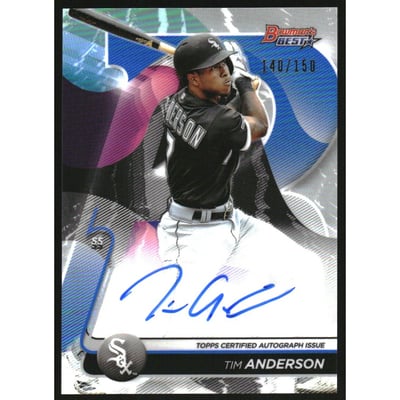 2020 Bowman's Best Best of '20 Autographs Blue Refractors #B20TA Tim Anderson