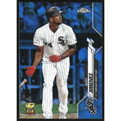 2020 Topps Chrome Blue Wave Refractors #134 Eloy Jimenez