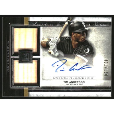 2020 Topps Museum Collection Signature Swatches Dual Relic Autographs #SSDATA Tim Anderson