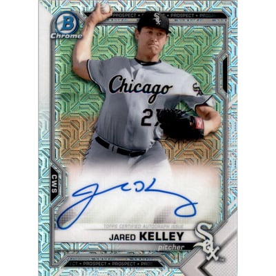 2021 Bowman Chrome Mega Box Prospect Autograph Refractors #BMAJK Jared Kelley