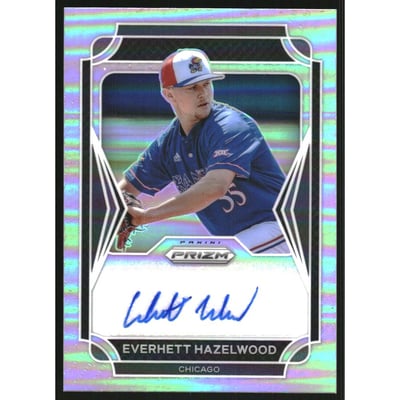 2021 Panini Prizm Draft Picks Autographs Prizms Silver #77 Everhett Hazelwood