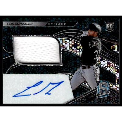 2021 Panini Spectra Spectra Rookie Jersey Autographs Neon Blue #176 Luis Gonzalez