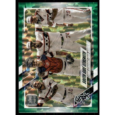 2021 Topps Green Foil #486 South Side Strength/Yoan Moncada/Yasmani Grandal/Jose Abreu/Eloy Jimenez