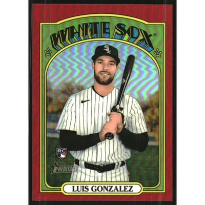 2021 Topps Heritage Chrome Red Refractors #571 Luis Gonzalez