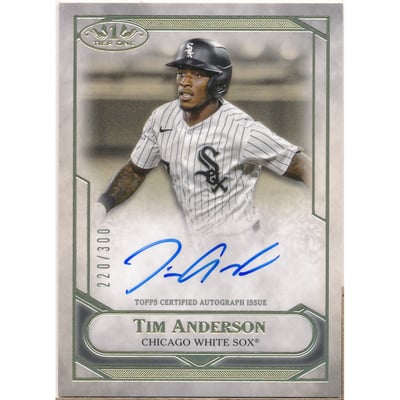 2021 Topps Tier One Tier One Talent Autographs #T1TATA Tim Anderson/300