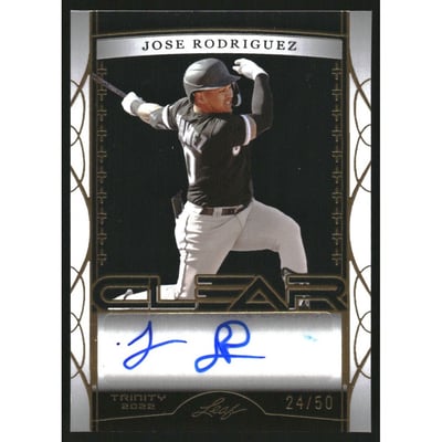 2022 Leaf Trinity Clear Autographs Gold Foil #CAJR1 Jose Rodriguez