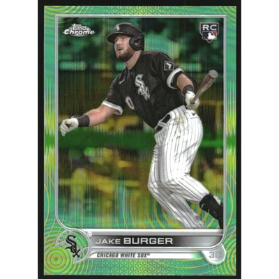 2022 Topps Chrome Sonic Green Yellow Sonic Refractors #29 Jake Burger