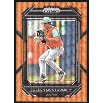 2023 Panini Prizm Prizms Orange Wave #104 Colson Montgomery