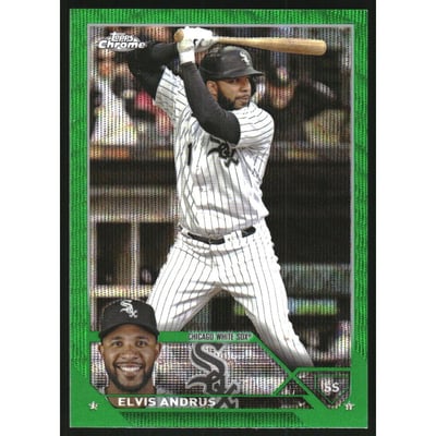 2023 Topps Chrome Update Green Wave Refractors #USC182 Elvis Andrus