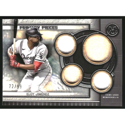 2023 Topps Museum Collection Primary Pieces Quad Relics #SPPPQREJ Eloy Jimenez