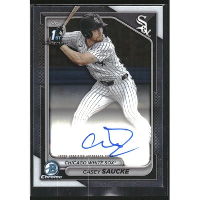 2024 Bowman Chrome Draft Autographs #CPACSA Casey Saucke