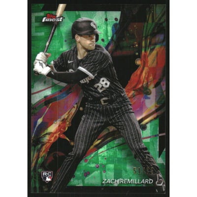 2024 Finest Green Refractors #27 Zach Remillard