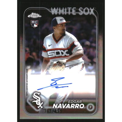 2024 Topps Chrome Rookie Autographs Refractors #RAEN Edgar Navarro