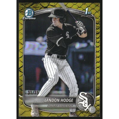 2025 Bowman Chrome Draft Yellow Reptilian Refractors #BDC93 Landon Hodge