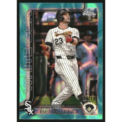 2025 Topps Chrome Aqua Lava Refractors #197 Andrew Benintendi