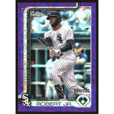 2025 Topps Chrome Logofractor Purple Refractors #177 Luis Robert Jr.