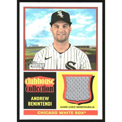 2025 Topps Heritage Clubhouse Collection Relics #CCRABE Andrew Benintendi