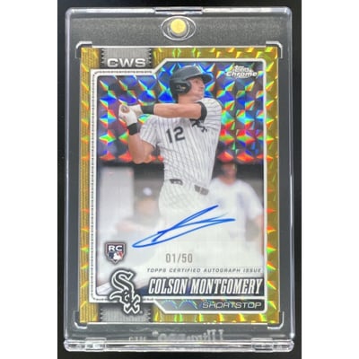 2026 Topps Chrome Rookie Gold Geometric #RA-CM Colson Montgomery RC Auto /50