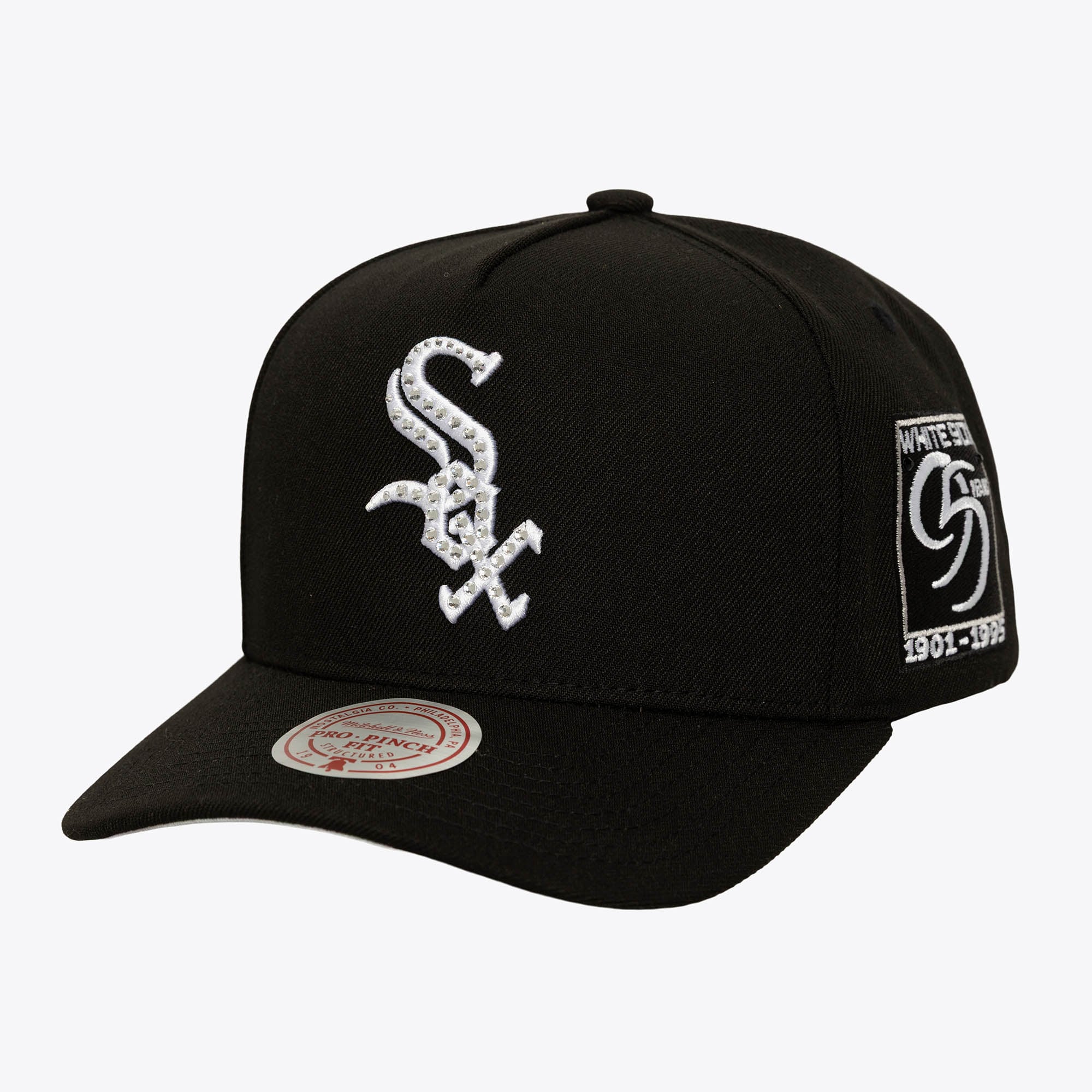 MITCHELL & NESS MLB CHICAGO WHITE SOX SUEDE BILL PRO PINCH SNAPBACK HAT NEW Men-s-Mitchell-Ness-Cream-  main image 3