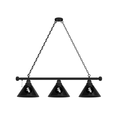 Chicago White Sox 3-Shade Billiard Light with Black Fixture