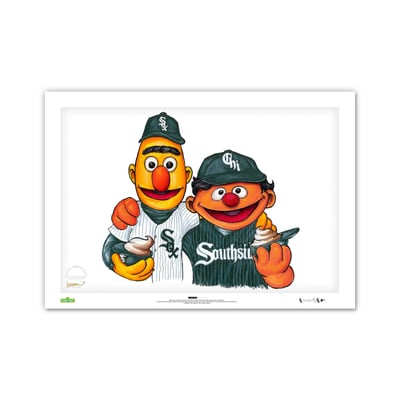 Chicago White Sox Bert & Ernie Limited Edition 24" x 36" Sesame Street Art Print