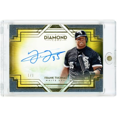 Frank Thomas Chicago White Sox Autographed 2021 Topps Diamond Icons Gold #DIA-FT #1/1 Card
