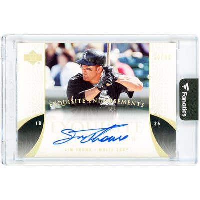 Jim Thome Chicago White Sox Autographed 2006 Upper Deck Exquisite Collection Exquisite Endorsements #EN-JT #10/40 Card