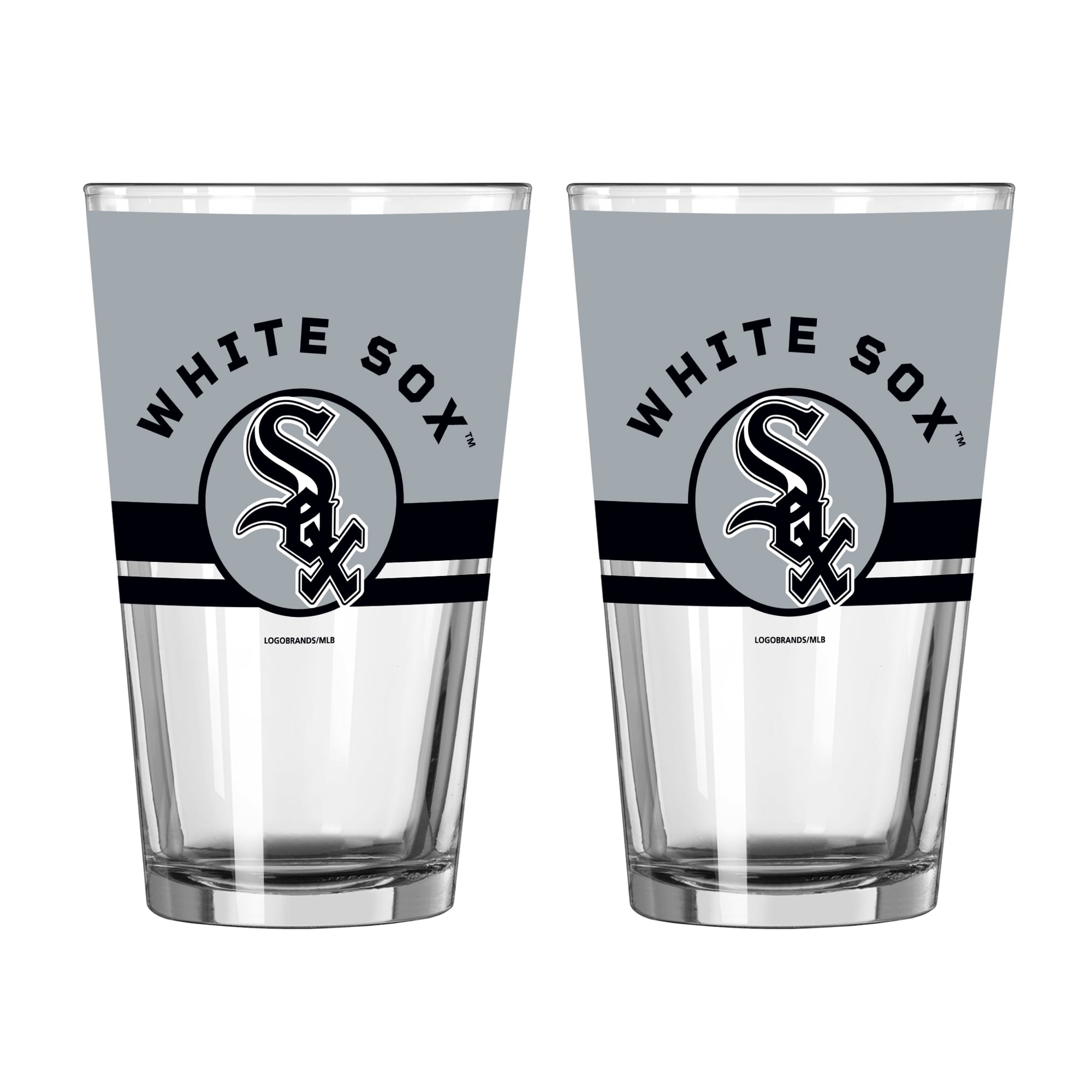 Ensemble de deux verres à bière Horizon de 473 ml (16 oz) Logo Brands Chicago White Sox