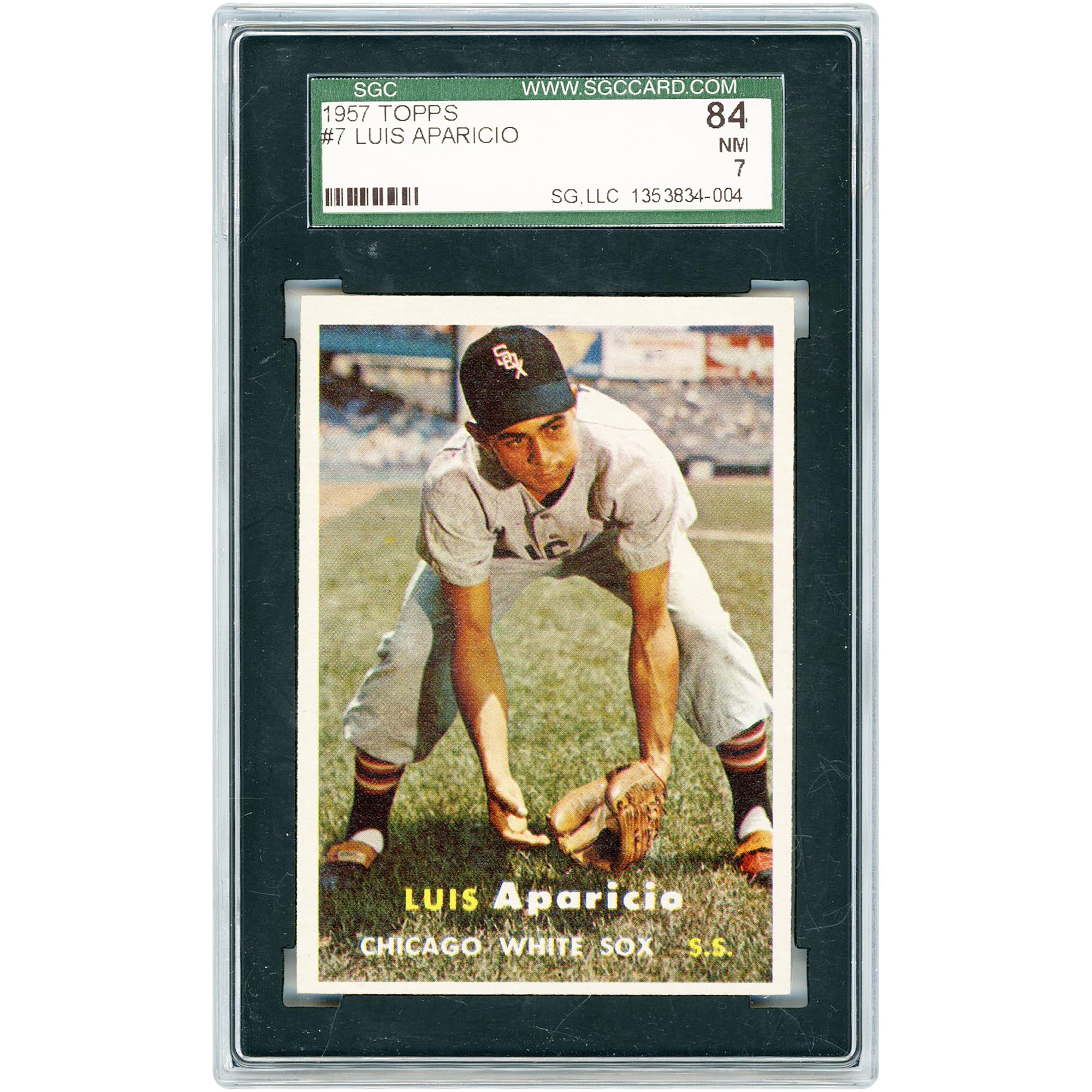 Luis Aparicio Chicago White Sox 1957 Topps #7 SGC Authenticated 7 Card