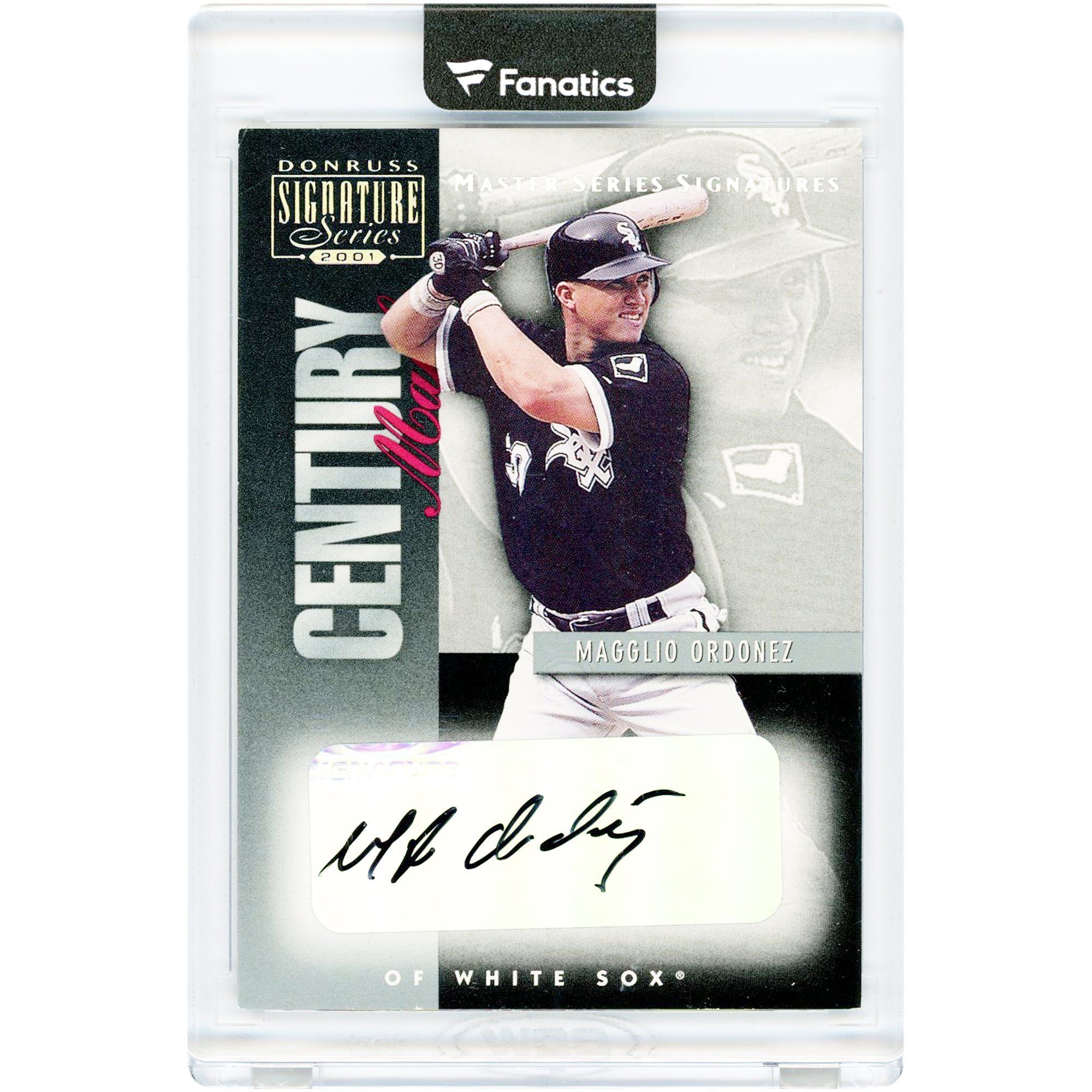 Magglio Ordonez Chicago White Sox Autographed 2001 Donruss Signature Series Century Marks Master Series #NNO Card