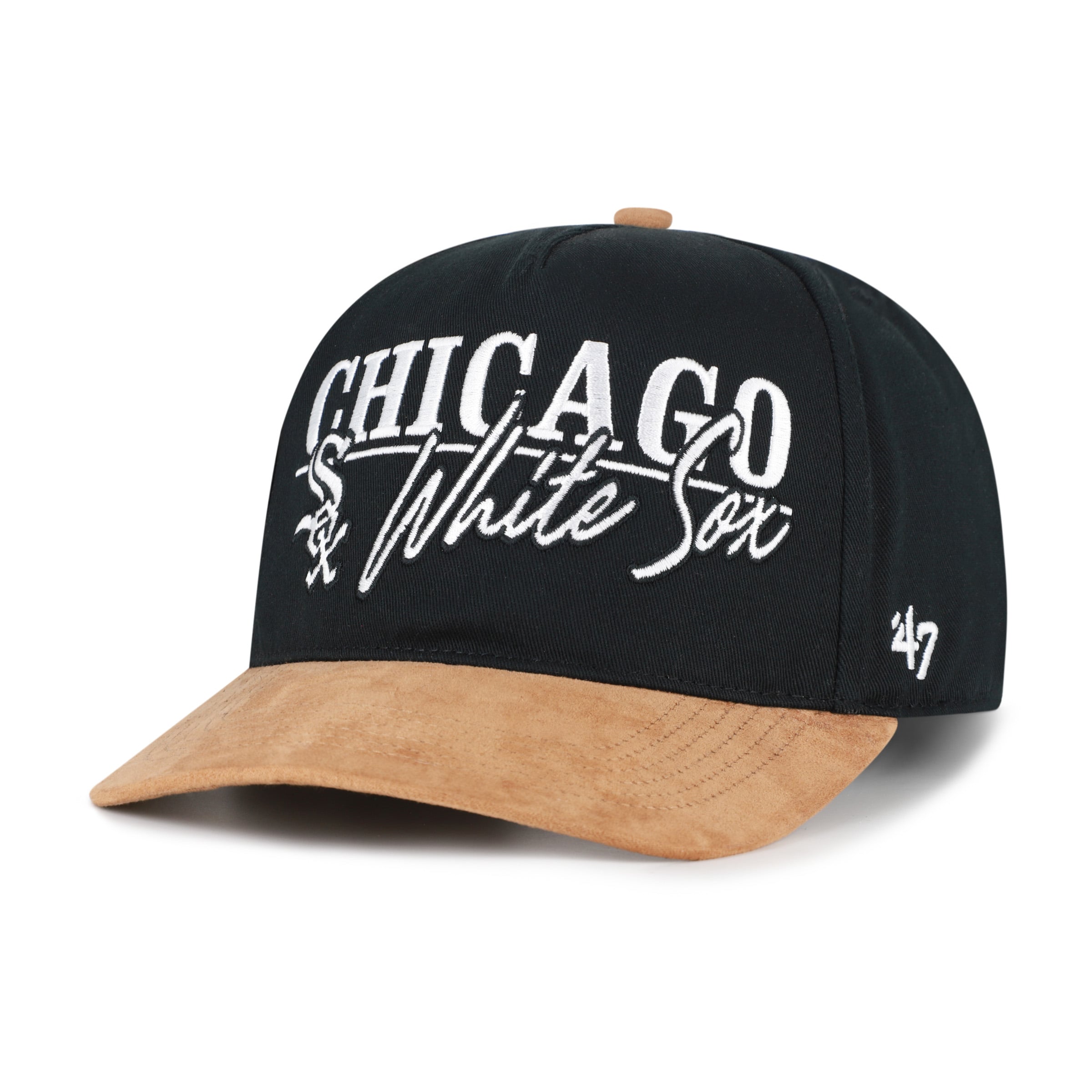 Casquette ajustable Chicago White Sox Scribe Line Hitch noire/marron clair pour homme, modèle 47