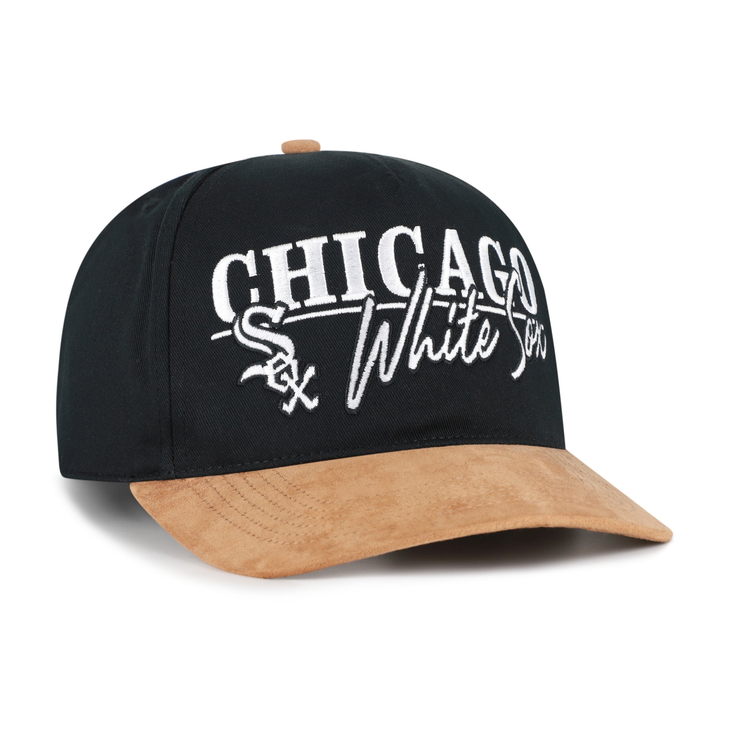 Casquette ajustable Chicago White Sox Scribe Line Hitch noire/marron clair pour homme, modèle 47
