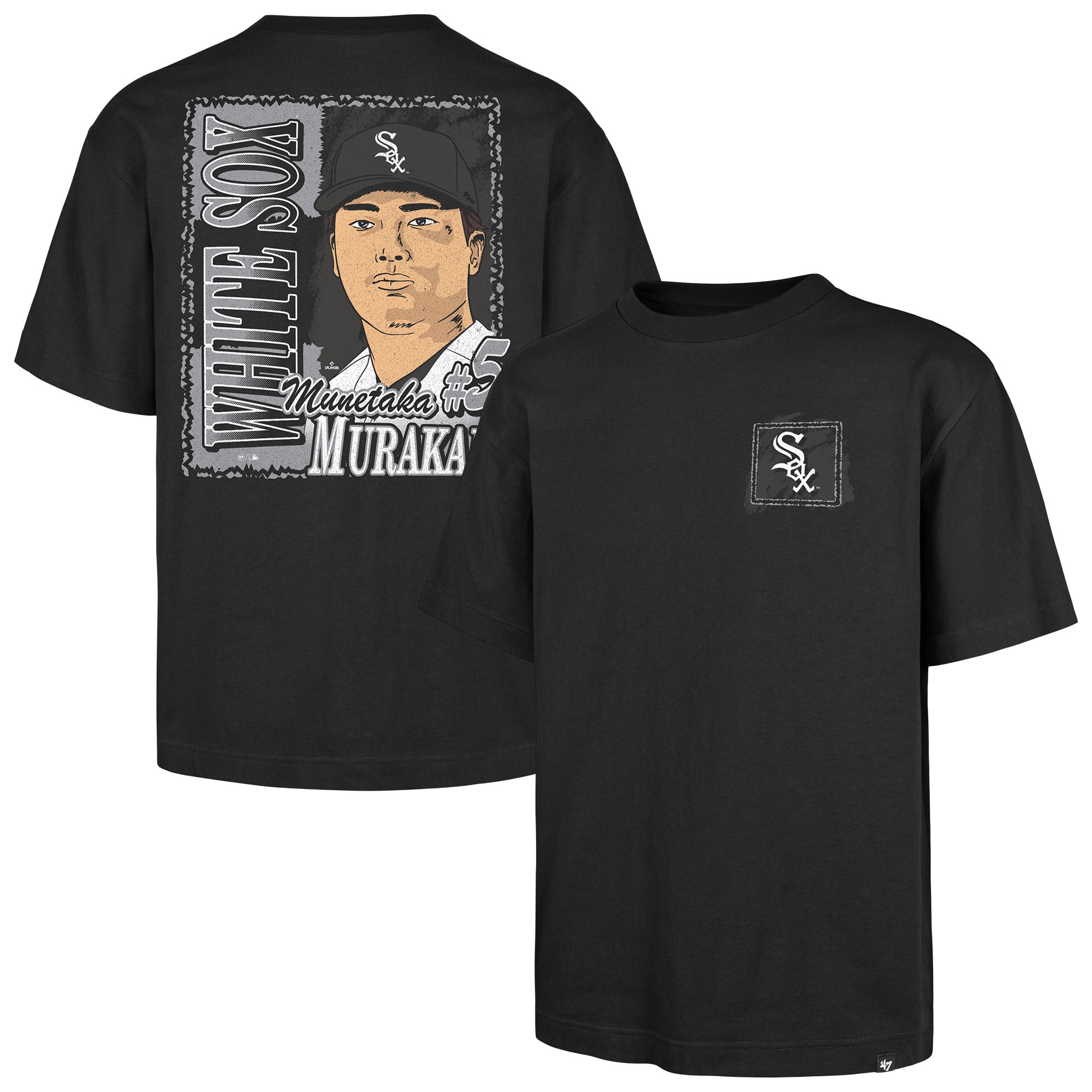 T-shirt homme '47 Munetaka Murakami Black Chicago White Sox Profile Foundation